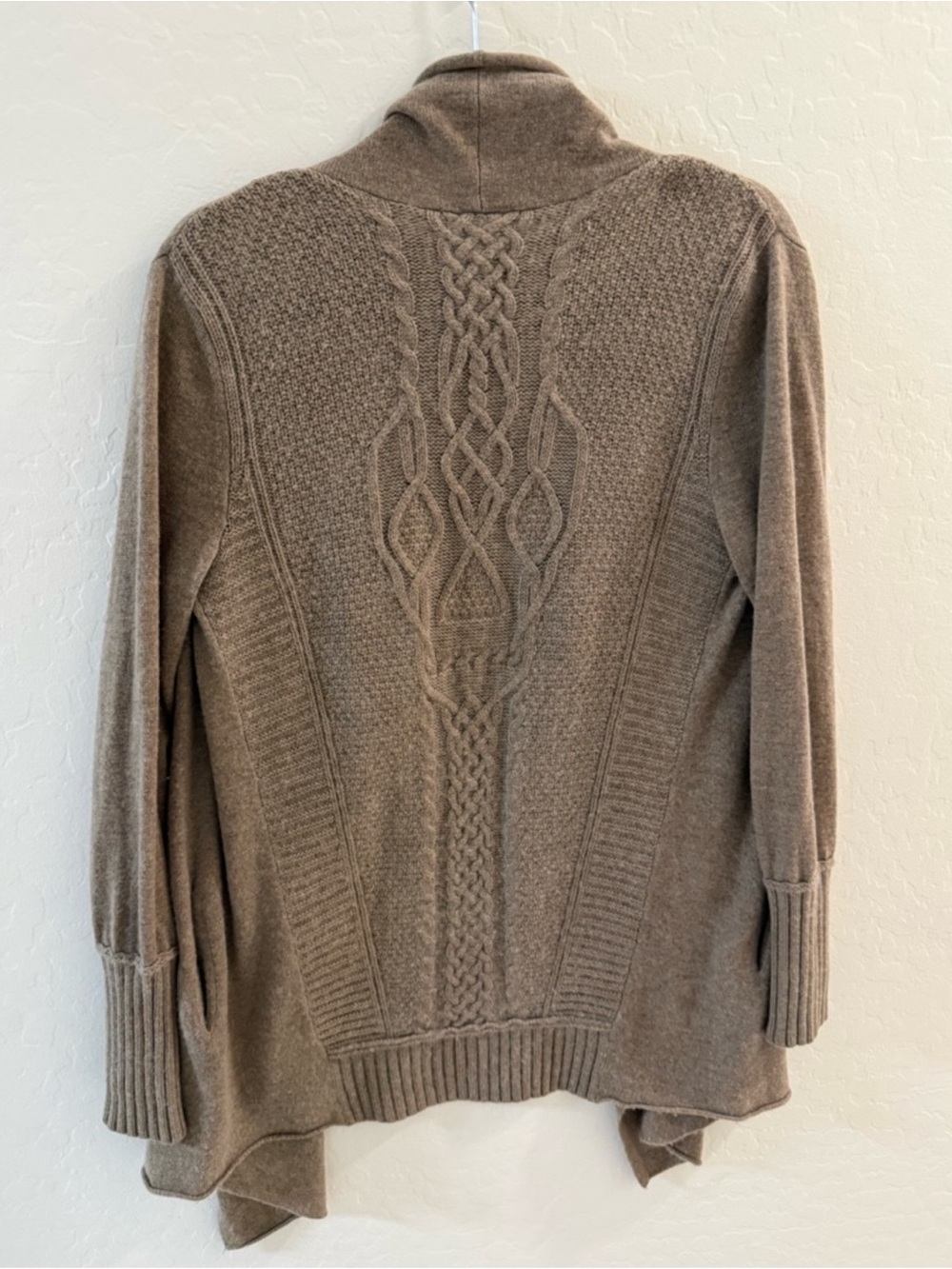 Skull Cashmere Cashmere/Wool Vintage Drape Front Knit Cardigan